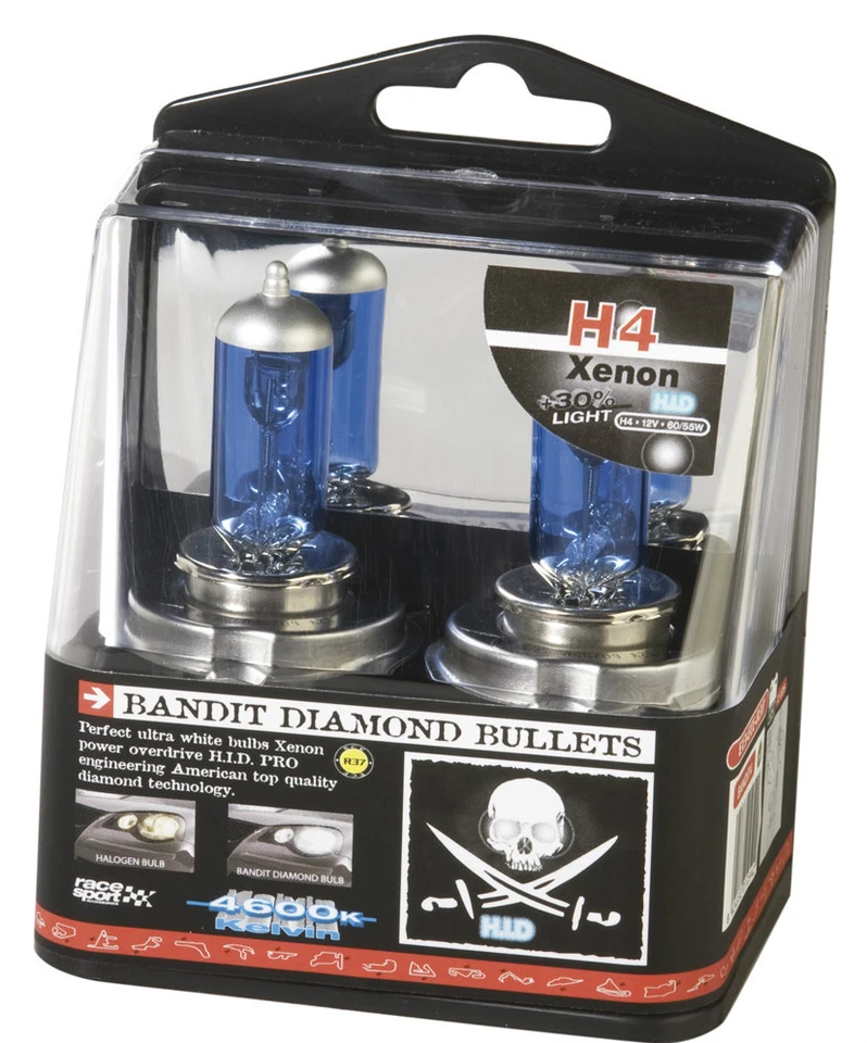 Race Sport BANDIT4 H4 12V/ 5W-100W High Performance Bandit Bulbs Set - Image 2 of 3