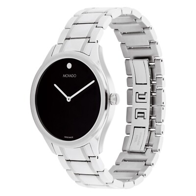 Movado 0607956 Men's Catalyst Black Dial Quartz Watch | eBay