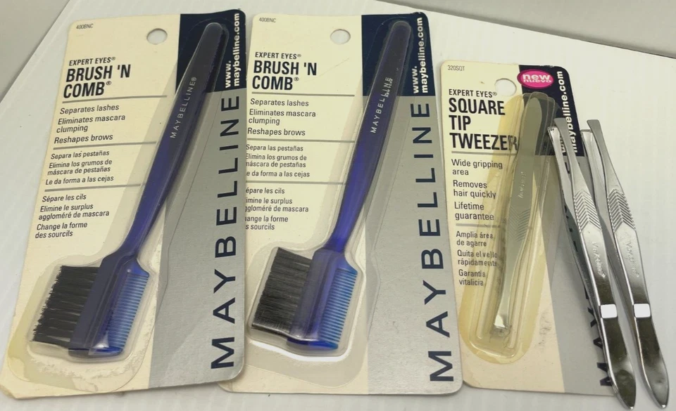 MAYBELLINE Expert Eyes (2) Cepillo N Peine Cepillo para Cejas + (3) Pinzas Punta Cuadrada ** Foto 3 de 4