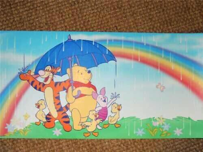 DISNEY POOH COLLECTION WALLPAPER BORDER RAINBOW FRIENDS TIGGER DUCKS 5  YARDS