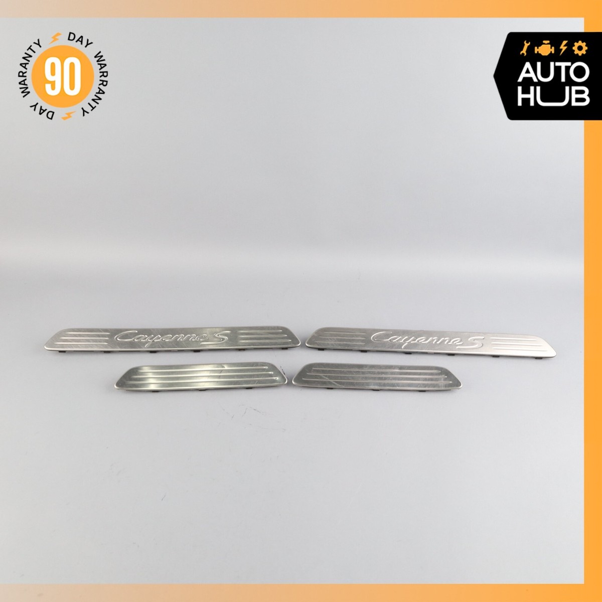 11-18 Porsche Cayenne 958 S Front & Rear Door Sill Steel Plate Set
