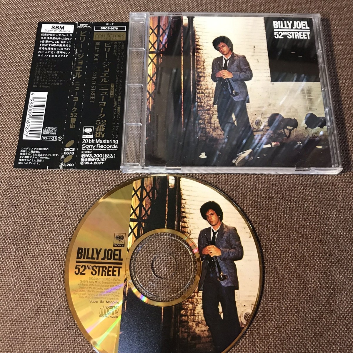 BILLY JOEL / 52nd STREET CD 金レーベル BILLY JOEL 52nd Street JAPAN 24k GOLD SBM CD SRCS6678 w/ OBI+PS