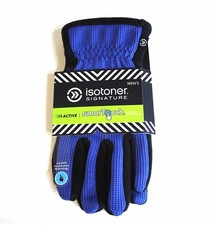 Isotoner Men's Winter Gloves Size L Blue Black