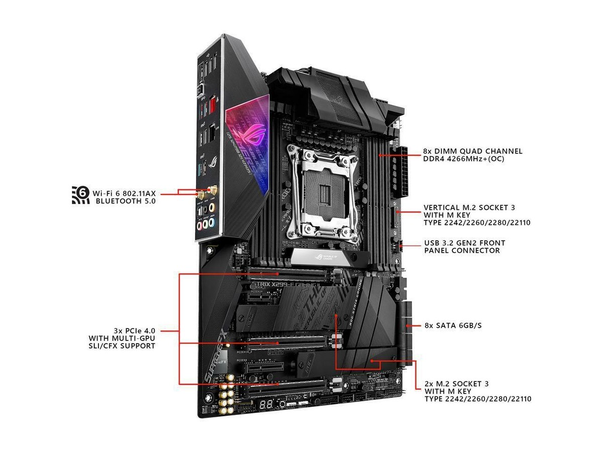 FOR ASUS ROG Strix X299-E Gaming Motherboard Support LGA2066 X299