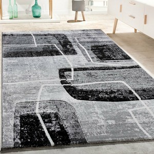 Détails Sur Vintage Retro Tapis En Gris Noir Blanc 3d Contour Coupé Grand Tapis Chiné Tendance Afficher Le Titre Dorigine