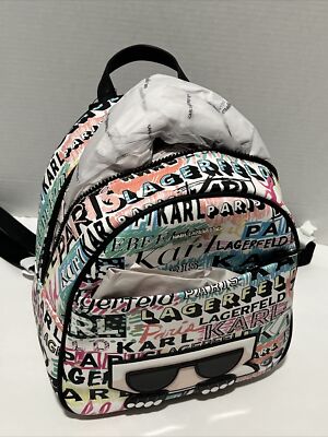 Karl Lagerfeld Paris Backpack Karl Pastel Multi Color. Karl Lagerfeld Black Iris Backpack New | Mercari main image 3