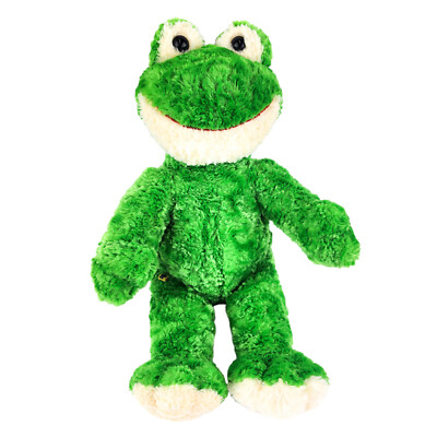 Build A Bear Green Frog Plush Soft Smiling Happy Stuffed Animal Toy BABW