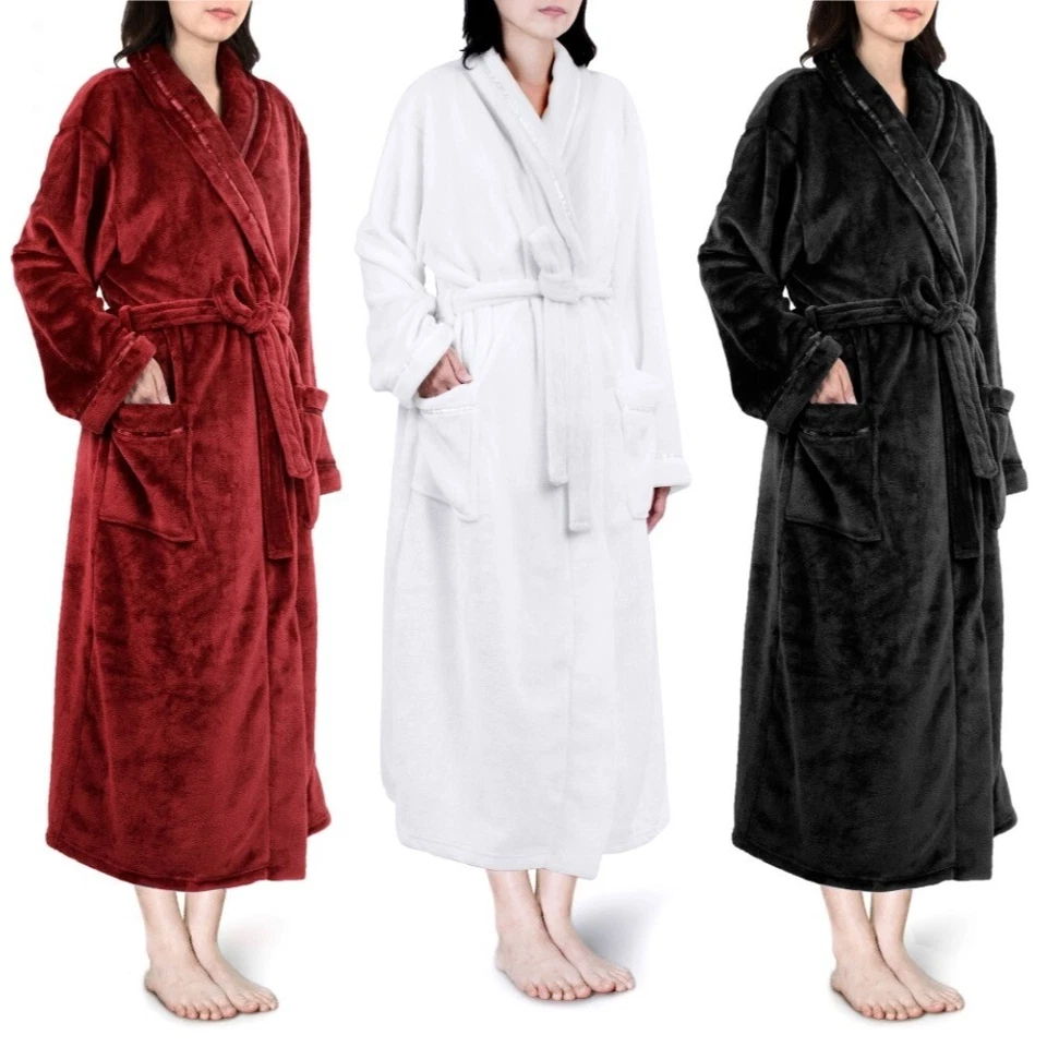 Women's Robe Plush Super Soft Sleepwear With Belt House Robe With Pockets