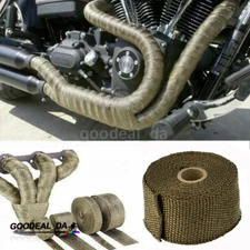 16FT Motorcycle Exhaust Pipe Heat Wrap Tape Fiberglass Insulation Thermal Cloth