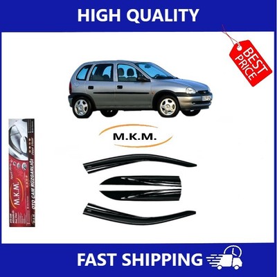 For Opel Corsa B 1993-2000 ABS Plastic Window Wind Deflector Rain Sun Guard