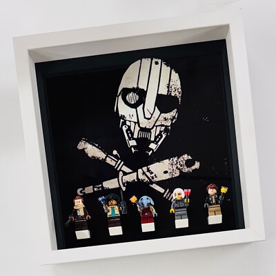 Display Rahmen für Lego Star Wars Minifigur Skelett Crew 75374 Onyx Cinder 27cm