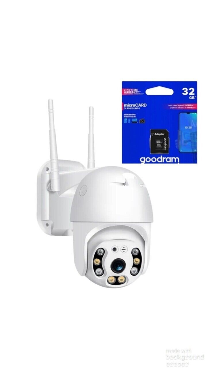 Telecamera PTZ iCSee WiFi Esterno: Dome Wireless IP con Micro SD 32GB