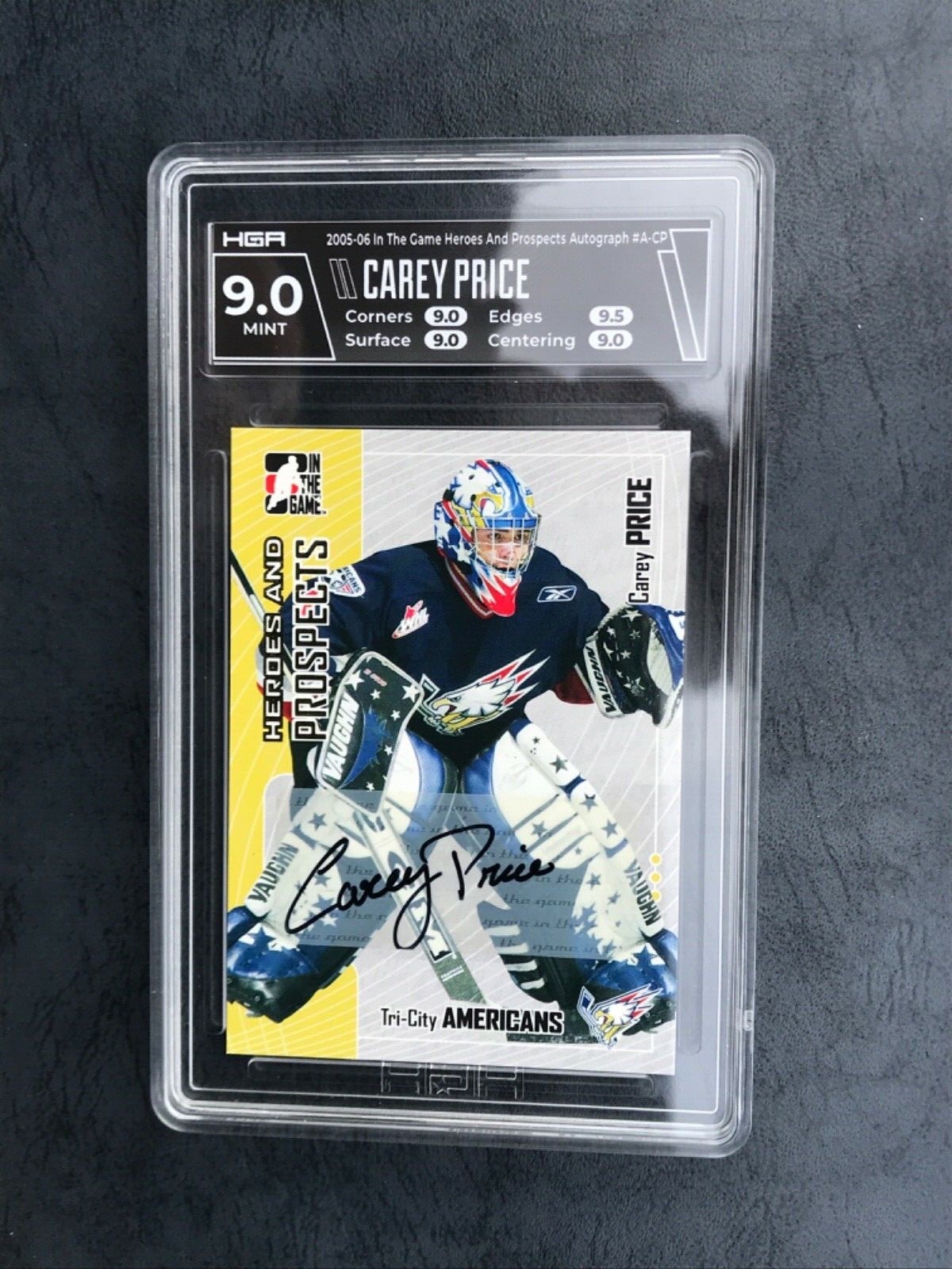 200506 ITG Heroes and Prospects Auto Carey Price ROOKIE AUTO HGA9