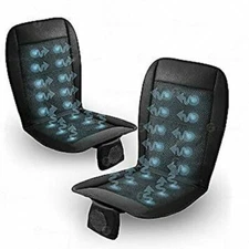 Zone Tech 2x Black Cooling Car Seat Cushion Cooler 12V Adjustable Temperature