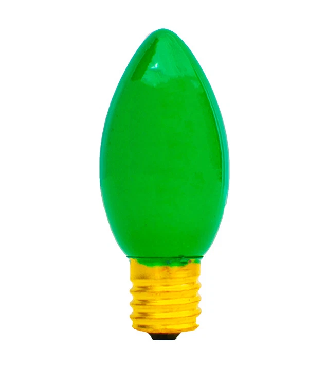 C-7 GREEN CERAMIC STEADY BULBS NEW 1 BOX OF 25 C7 GREEN CERAMIC STEADY BULBS E12 - Image 4 of 4