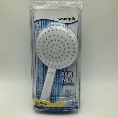 Waterpik Rain Fall Drenching Handheld Shower Head White