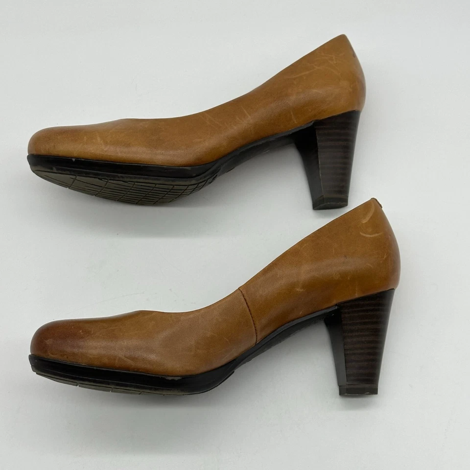 Tacones Tamaris para mujer de cuero negro anti golpes sin cordones marrón 36 EE. UU. (6) Foto 4 de 4