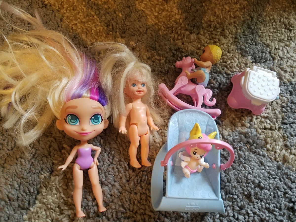 Lot Of Mini Barbie Type Babies And Accessories