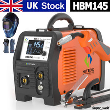 HITBOX 3IN1 MIG Welder 220V IGBT Gasless MIG/TIG/Stick Welding Machine UK Plug