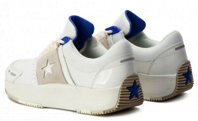 Converse 163310C RUN STAR OX Textil Leder Schuhe Sneaker Boots 45 46 Vintage Wei