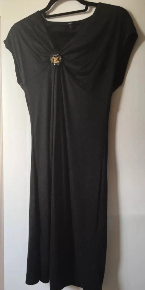 Broche robe grise GUCCI doublure longueur genou bijou avec doublure US taille S