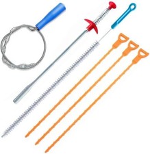 6 Pack Clog Remover Drain Relief Auger Cleaner Tool,Sink and snake...
