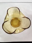 Vintage Anchor Hocking  Amber Glass Dip Bowl MCM