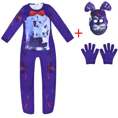 Five&Nights at Freddy's Kinder Bodysuit Cosplay Kostüm Halloween Maske Jumpsuit
