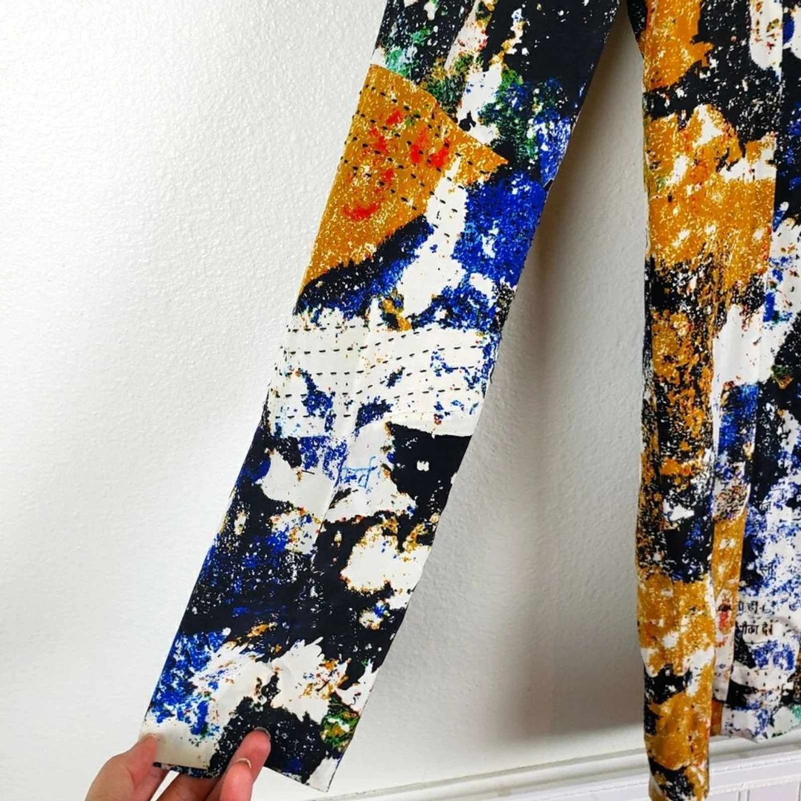 Tunica donna Tory Burch Eileen seta de chine stampa Wally cucito taglia 06 SM