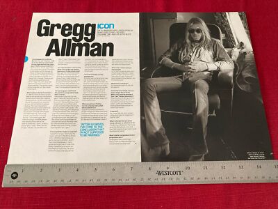 Gregg Allman 2-page 2011 Print Article - Great To Frame!