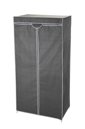 Stoff Kleiderschrank grau 160 cm - Stoffschrank Faltschrank Garderoben Schrank - Bild 2 von 2