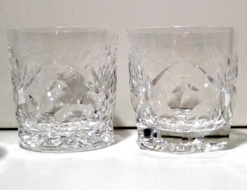 VINTAGE* Waterford Crystal ASHLING (1954-) 2 Old Fashioned 3 1/4" Made IRELAND