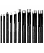 - Hollow Leather Hole Punch Set, 1Mm-10Mm, 10 Pcs, Black, Carbon Steel Leather H