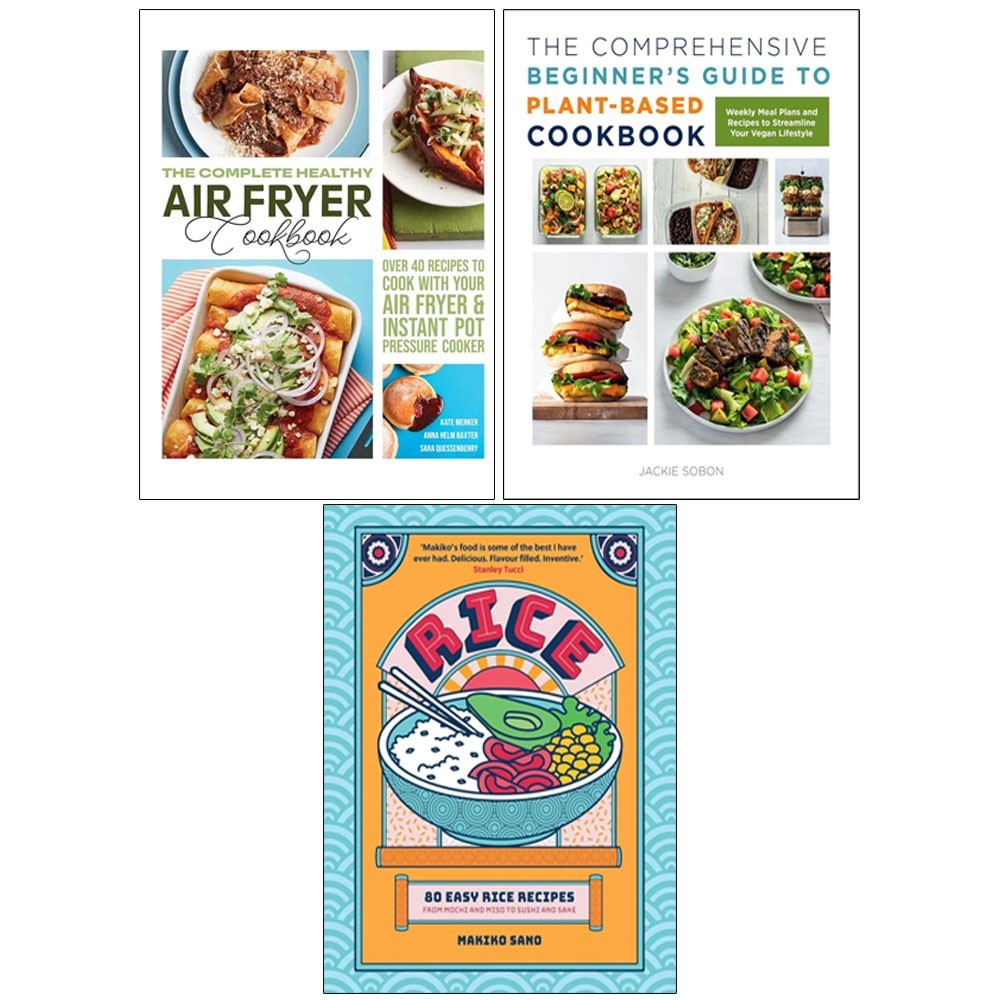 Complete Healthy Air Fryer,Comprehensive Beginner's Guide ,Rice HB 3 Books Set