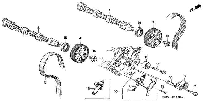 Genuine Honda Camshaft Front 14100-P8E-L00 - Image 2 of 2