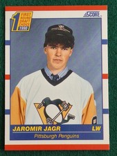 Jaromir Jagr 1990-91 Score #428 Pittsburgh Penguins Rookie Card. rookie card picture