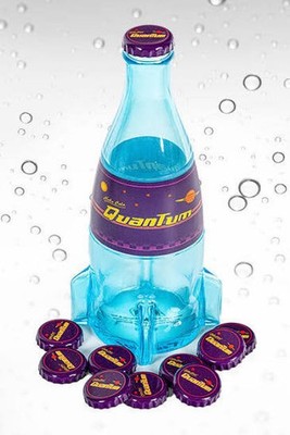 Fallout Nuka-Cola Glass Bottle + 10 Bottle Caps Rocket