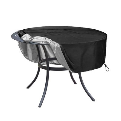 Round Table Cover, Suitable for 32-Inch Diameter Patio Round Table, Black Thi...