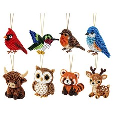 2D Beading Craft Kit Cute Animal Pendant DIY Set W/ Instructions for Beginners