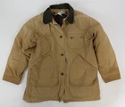 Vintage LL Bean Canvas Chore Field Coat Womens L Flannel Lined Primaloft Jacket