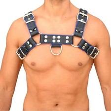 Men's Real Leather Harness, Premium Leather Harness, Handcrafted Fetish Bulldog