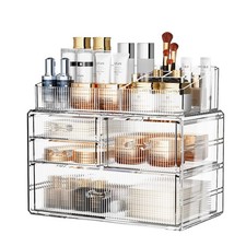 ZHIAI Stackable Storage Drawer, Acrylic Organizer, Cosmetic Organizer for Dre...