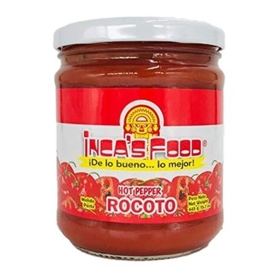 Inca's Food Aji Rocoto Hot Pepper  Paste/Molido 15.7 OZ Jar (445g)