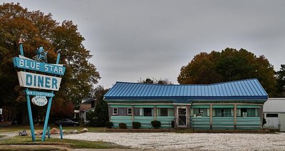 now 2019 Blue Star Diner along old U.S. highway 60, once before historic photo