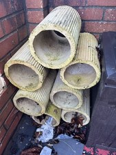 14 Reclaimed antique Fluted Clay Drainage Pipe stacking wine rack garden planter