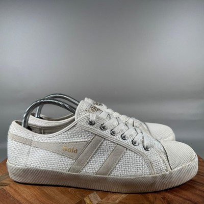 Gola Coaster Raffia Women Sneaker Off White Cream Low Top CLB502 Size US 10