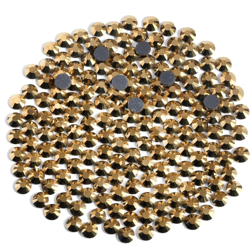 8000PCS Hotfix Rhinestones Bulk Gold Rhinestones for Crafts Clothes Hotfix Cr... - Image 3 of 4
