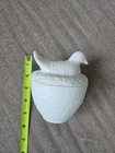 Vintage White Milk Glass Bird on Nest Covered Dish 5” Marked Avon 6 in EUC