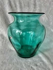 Blenko Glass Vase - Antique Green