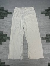 Maeve Anthropologie Pants Womens 30 The Colette Ivory Beige Wide Leg Crop
